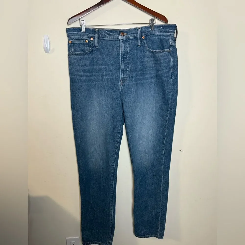 Madewell Perfect Vintage Jeans Womens Blue Stretch High Rise Denim Size 33T - Picture 1 of 5